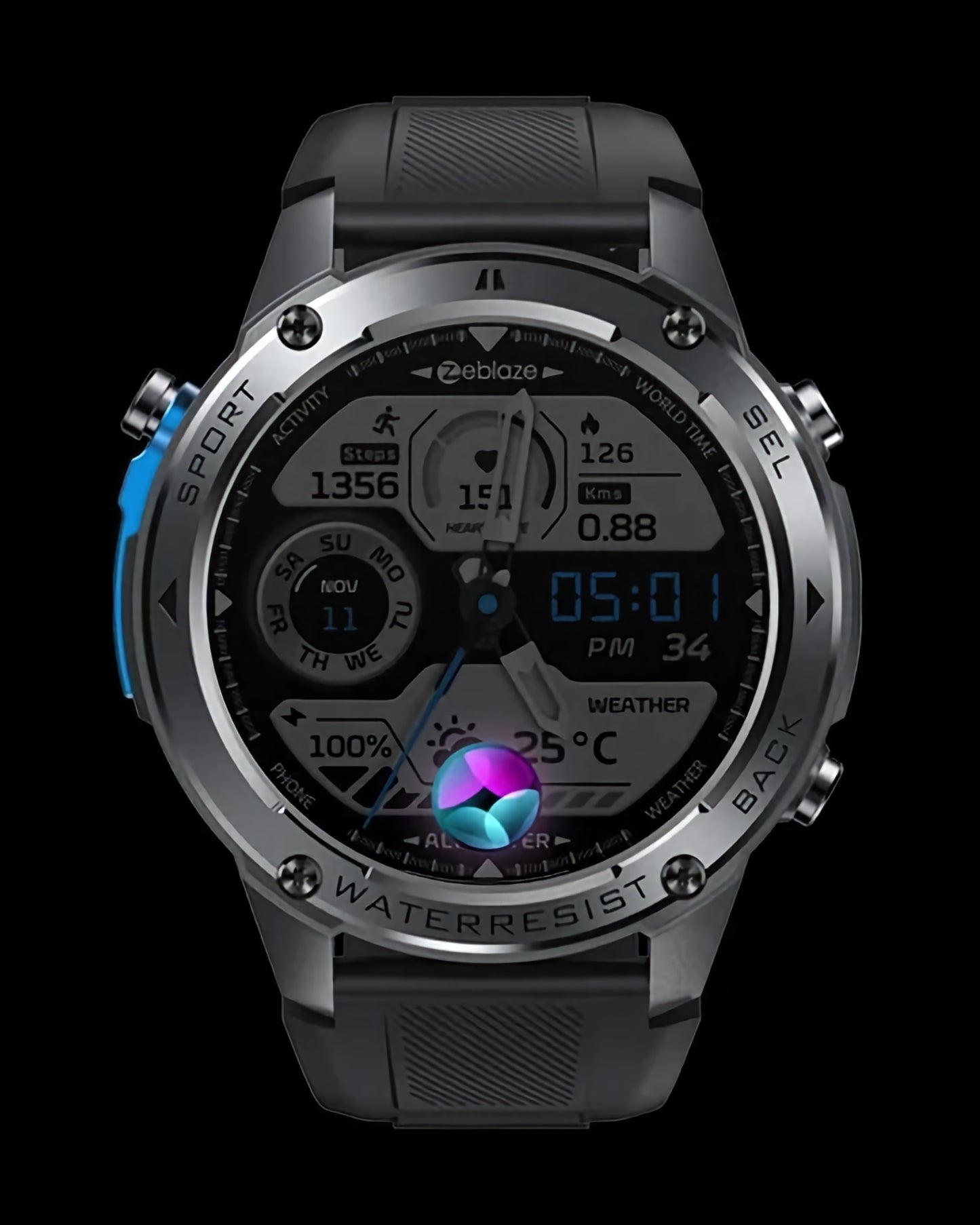 BOGOSS® & ZEBLAZE™ STRATOS 2 ULTRA Montre connectée GPS d'extérieur ultime