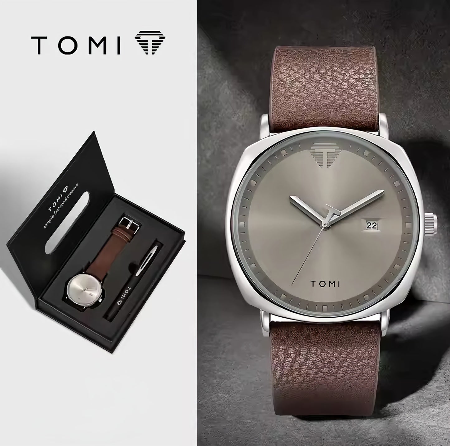 BOGOSS® & TOMI™ - ORIGINAL - BRACELET CUIR - IMPORTE (EU) - NEUVE - SCELLEE