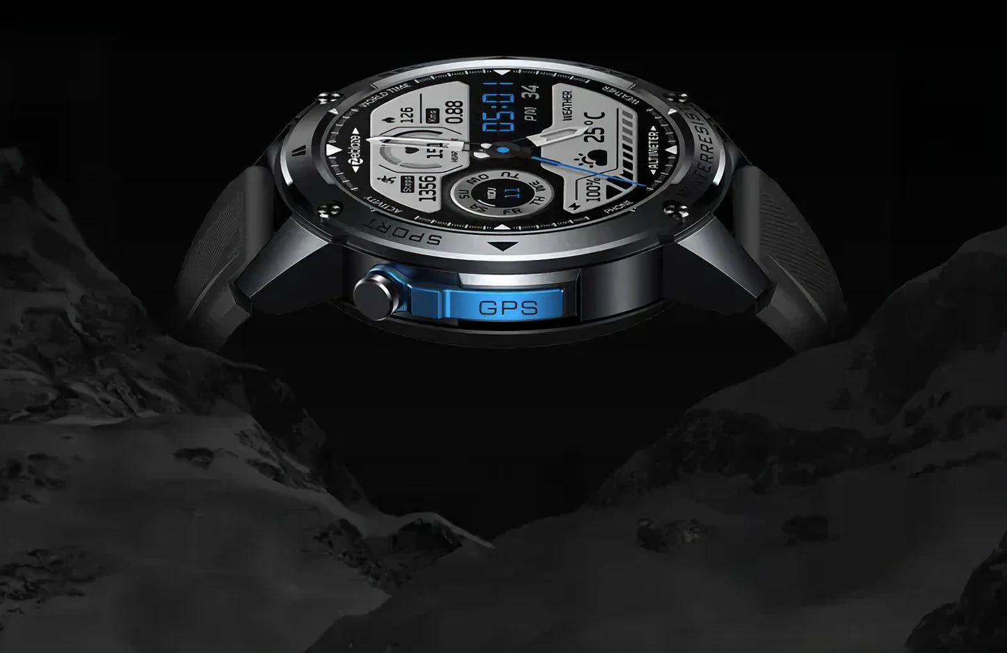 BOGOSS® & ZEBLAZE™ STRATOS 2 ULTRA Montre connectée GPS d'extérieur ultime