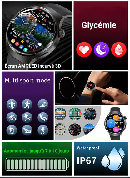 BOGOSS- Smartwatch Contrôle Glycémique reff-001