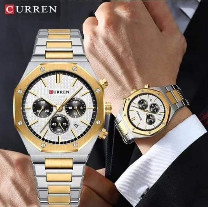 CURREN 1456 - Boîtier Plat Montre Acier Inoxydable