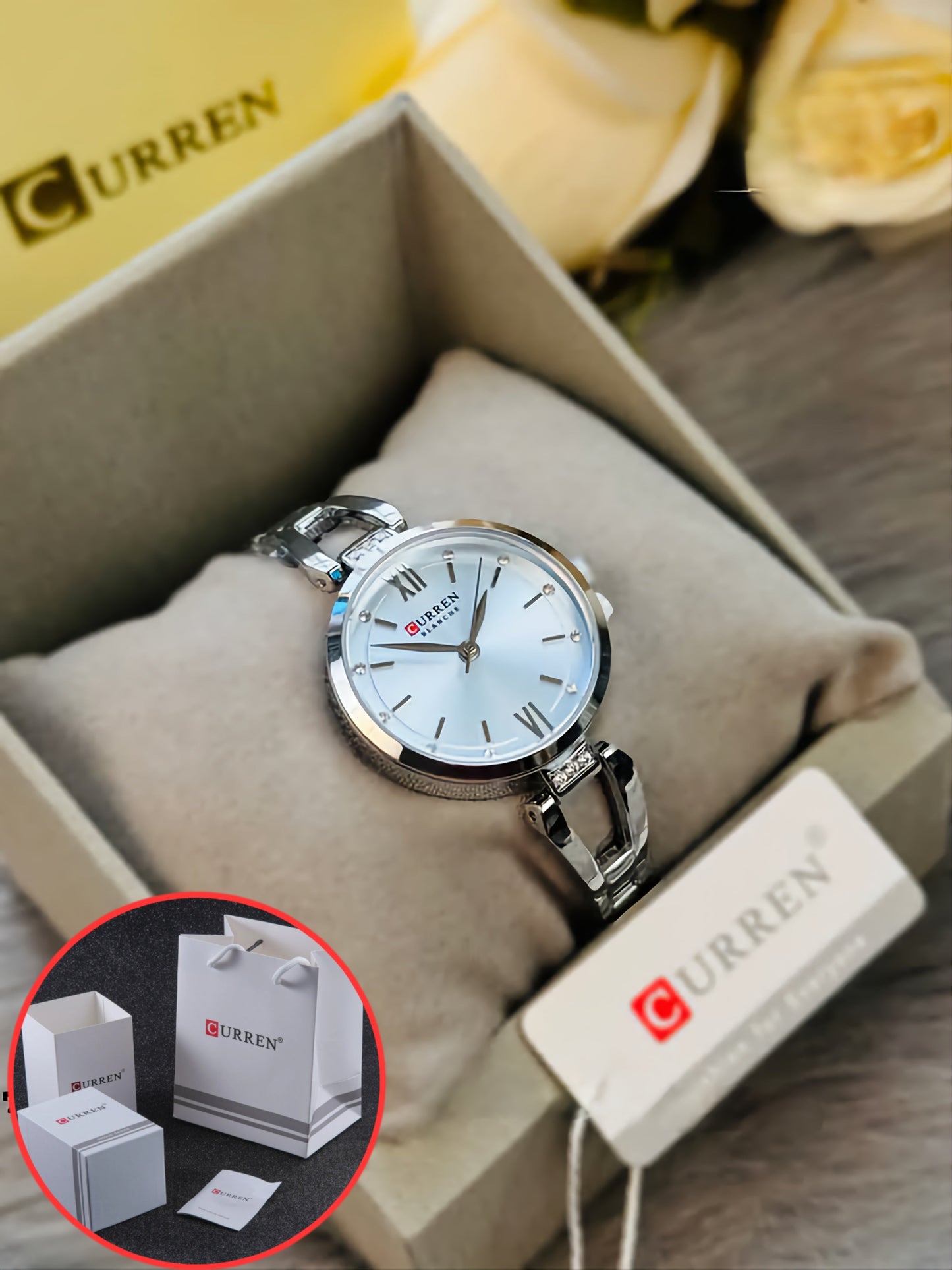 BOGOSS - Idée Cadeau -𝗖𝗨𝗥𝗥𝗘𝗡 𝟵𝟬𝟵𝟮 – 𝗘𝗹é𝗴𝗮𝗻𝗰𝗲 𝗟𝘂𝘅𝘂𝗲𝘂𝘀𝗲 𝗳𝗲𝗺𝗺𝗲 𝗾𝘂𝗮𝗿𝘁𝘇 𝗮𝘃𝗲𝗰 𝘀𝘁𝗿𝗮𝘀𝘀, 𝗯𝗿𝗮𝗰𝗲𝗹𝗲𝘁 𝗶𝗻𝗼𝘅