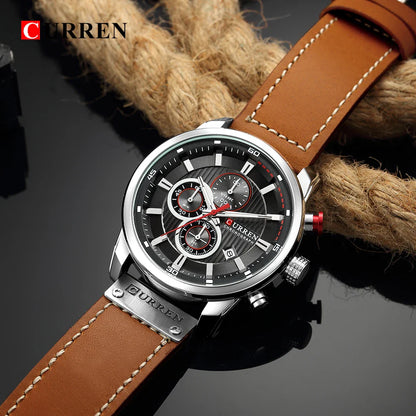 CURREN 1478- Montre Chronographe Homme Militaire ref00-6