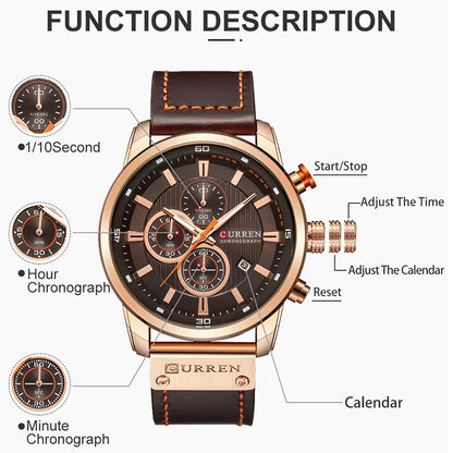 CURREN - Chronographe Militaire d'Élite