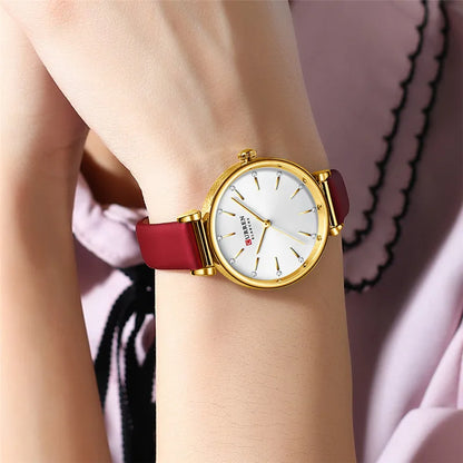 CURREN Montre Femme  en Cuir Luxe