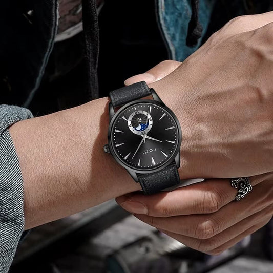 BOGOSS® & TOMI™ - ORIGINAL - BRACELET CUIR-Montre de luxe professionnelle TOMI T-024 à verrouillage magnétique